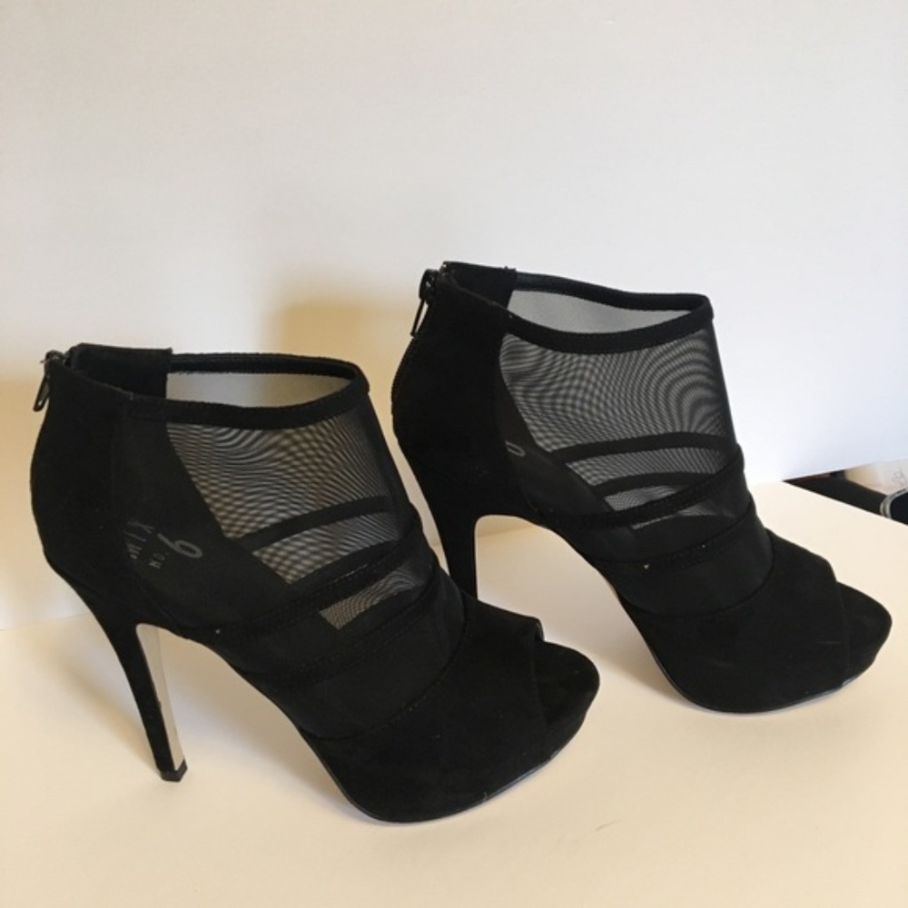 Mix No. 6 Black Mesh Stiletto
